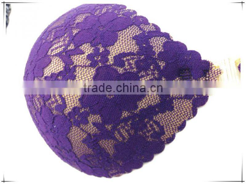 Hottest Sexy Purple Lace Lingerie Invisible Bra For Low-neck Tops Bra Sponge