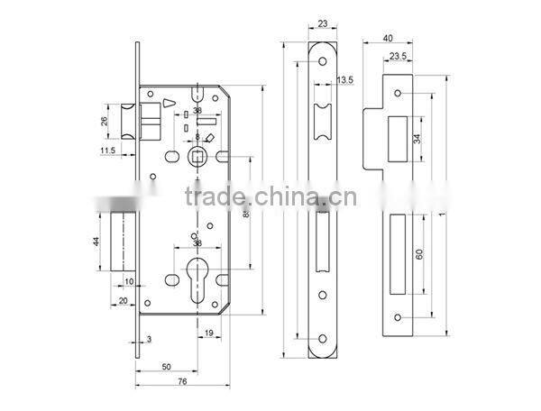 Design door handle lock set