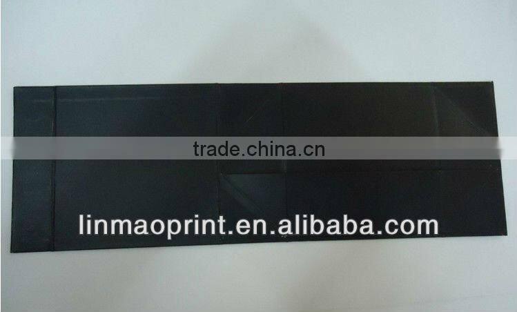 Space saving paper folding low cost box with two magnets for gift, cosmetic packaging made in China