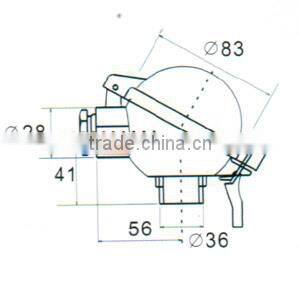 Pt 100 rtd range thermocouple head DANA BUZ