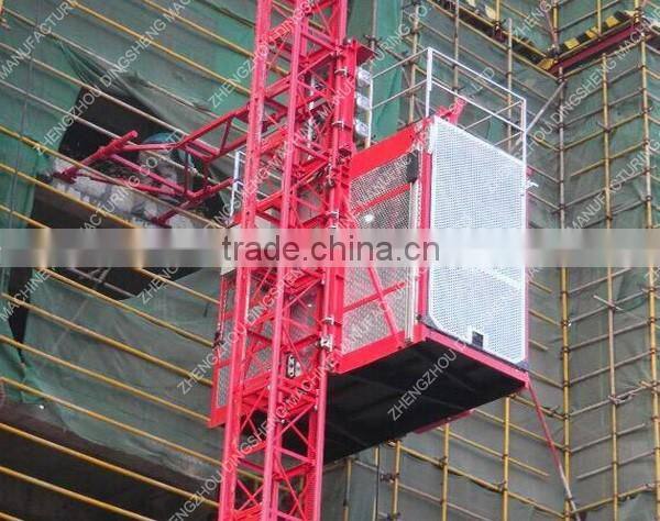 Single cage construction electric elevator