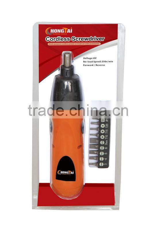 6Volt Cordless Screwdriver with AA battery in cheapest price