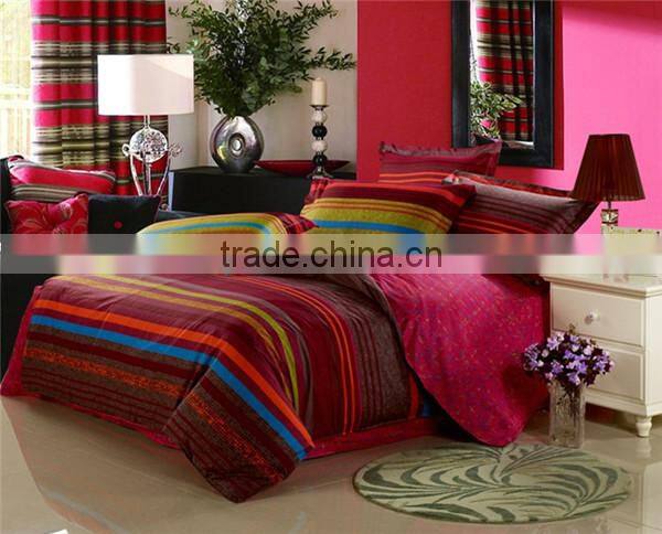 unique line printing double bed comforter set