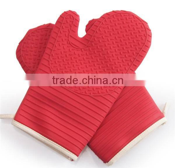 Custom printed christmas heat resistant silicone kitchen oven mitts