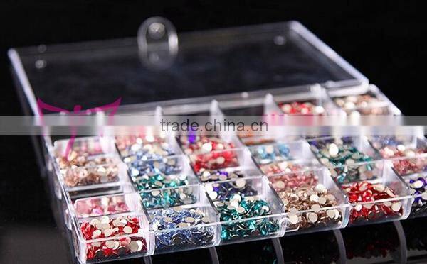 High quality Nail decoration plastic Empty box with 24 hole