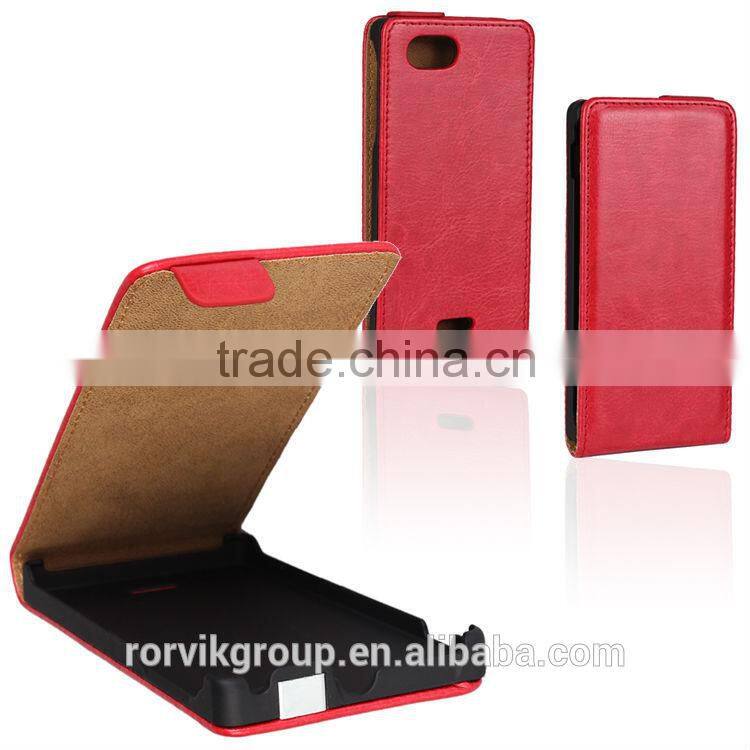 filp up and down PU leather mobile phone case for Sony Xperia J ST26i