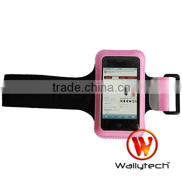Wallytech New Elastic Rubber Sports Running Armband Cover Case For iPhone 4S 4 4G 3G 3GS