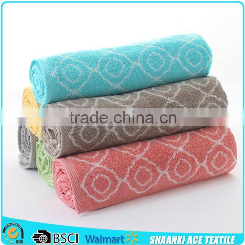 100% cotton bright colored bath towel yarn-dyed two color woven bath towel
