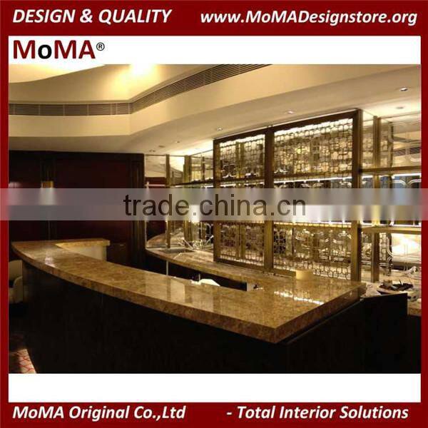 High End Custom Metal Art Work, Stainless Steel Restaurant Partition Design