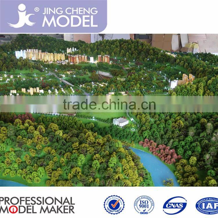 High quality architectural scale model with details for city planning model