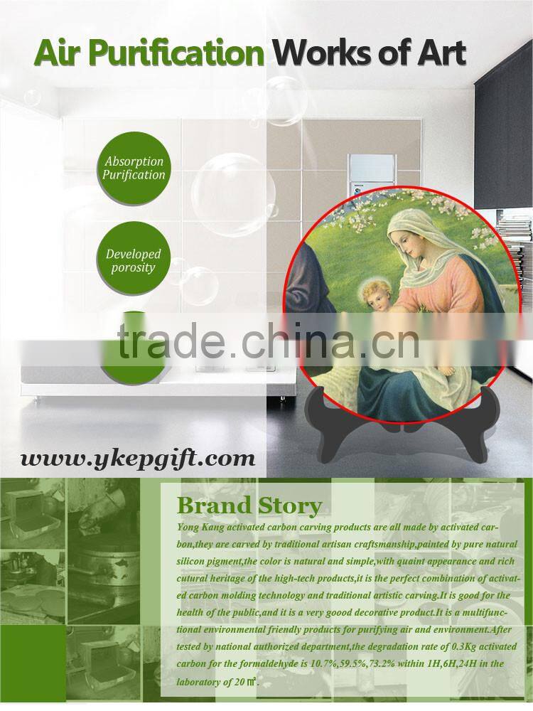 Eco friendly plate color spray 192mm customized home decor for absorbing harmful gas,purifying the air