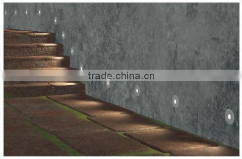 2016 round sand blasted glass surface mounted outdoor led stair wall light