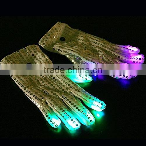 2016 Fashional promotion gift female Flashing Led Gloves For Dancing Party,Halloween Carnival