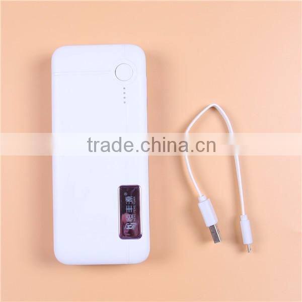 Factory Wholesale 12000mAh 3 USB Power Bank with Torch Light