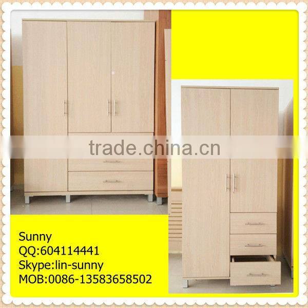 Melamine particle board 3 door wardrobe