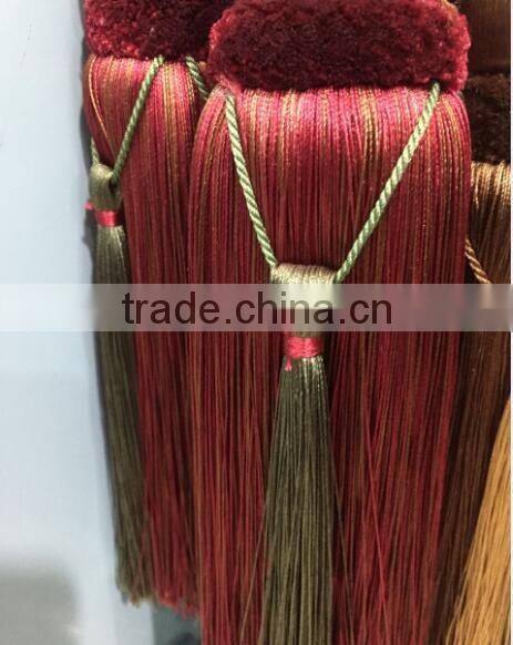 Home decor curtain accessories rayon material tieback tassel trims for curtains