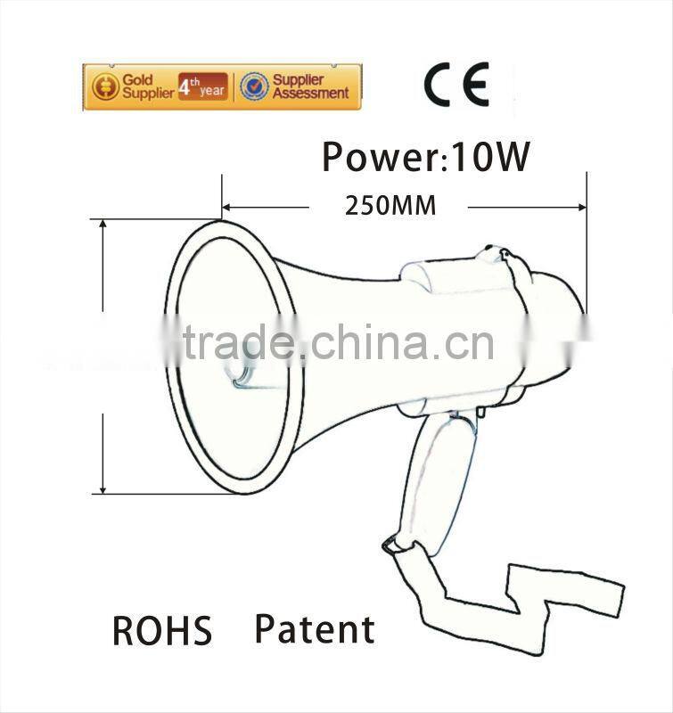 10 Watt Lightweight Megaphone 6 D Cell
