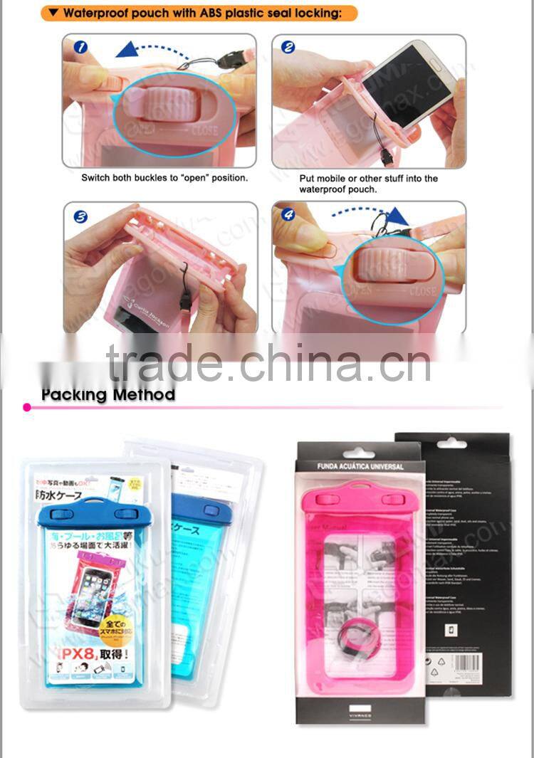 Customized OEM classic gift fashion pvc dry phone case