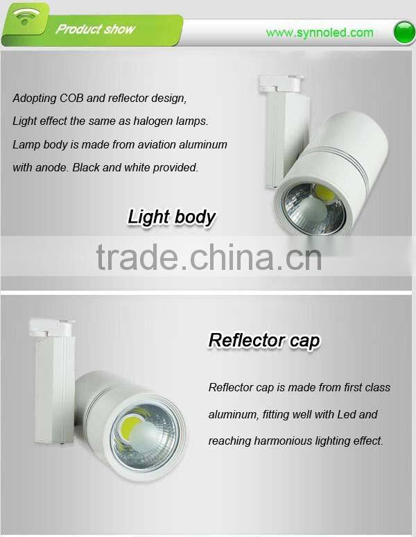 white bright 20w COB led track light 220/110v