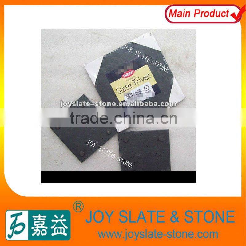 black square slate coasters