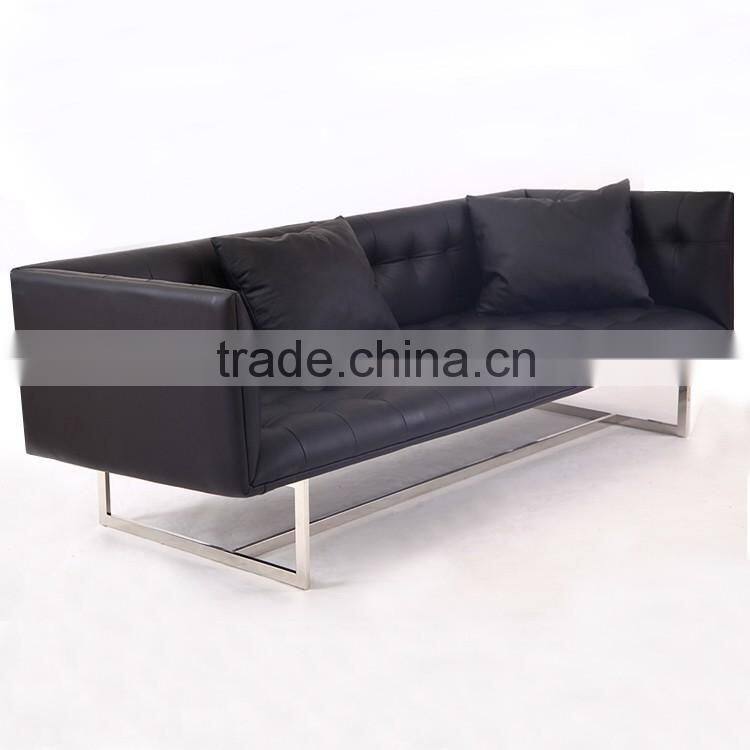 Poliform sofa Edward leather couch for living room