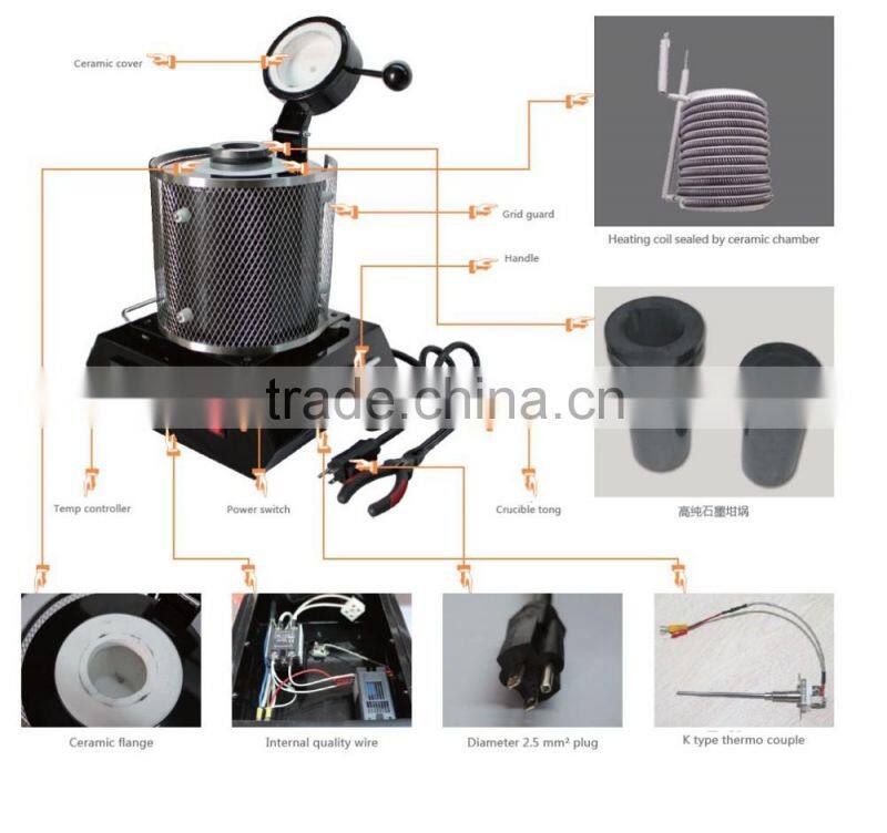 High Efficiency Low Price Casting Jewelry Silver 1kg Gold Smelting Equipment (JL-MF-1)