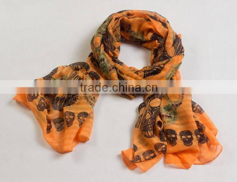 Custom design top quality cotton polyester scarf