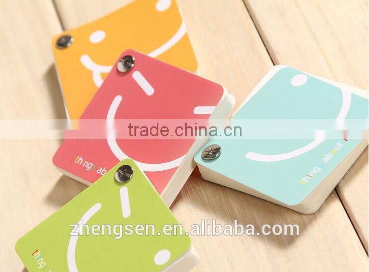 Lovely loose-leaf memo pad with rivet for promotional gift