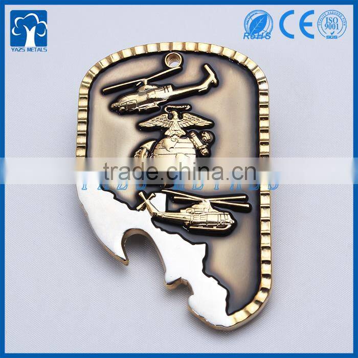 custom metal engraved dog tag opener