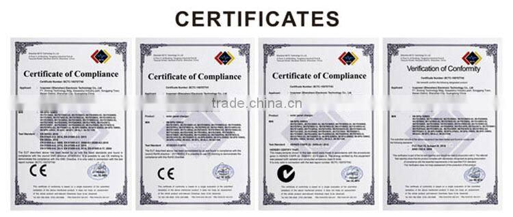 2016 High Quality Full Certified 15W Portable Solar Mobile Charger