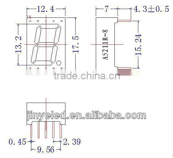 led single digital display 1 inch High Brightness Green Light digital led display digital display boards price