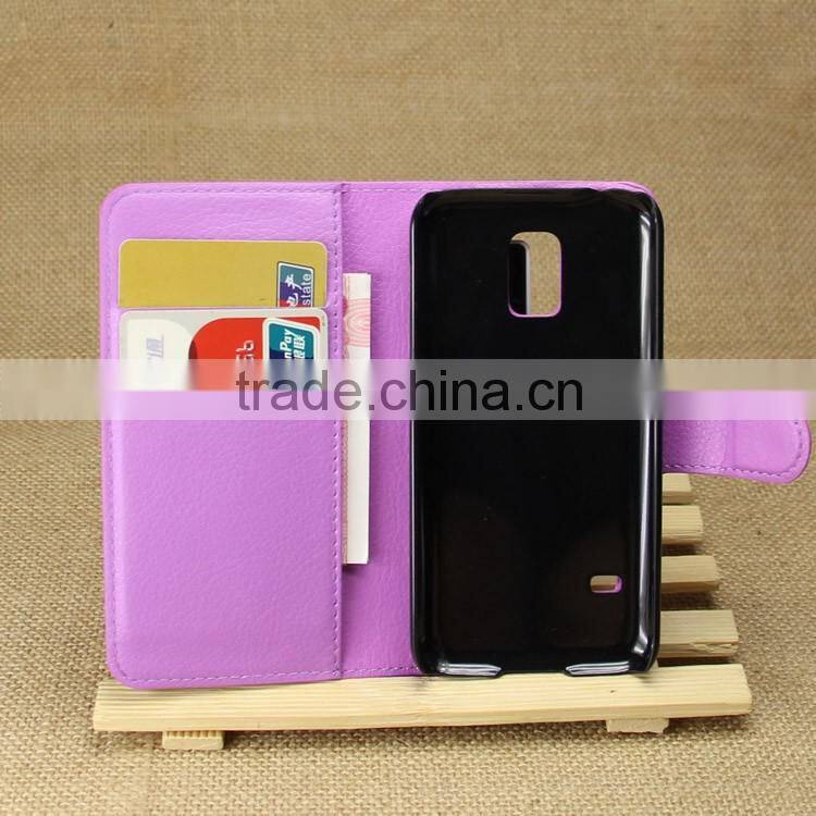 HOT SELLING Luxury Case for Samsung Galaxy S5 mini PU Leather Flip Cover with Wallet