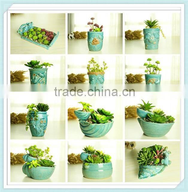 trophy shape terracotta flower pot with trophy design