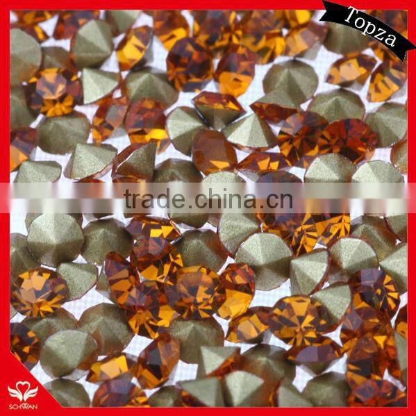 5A Schwan PP rhinestone hotsale topaz color