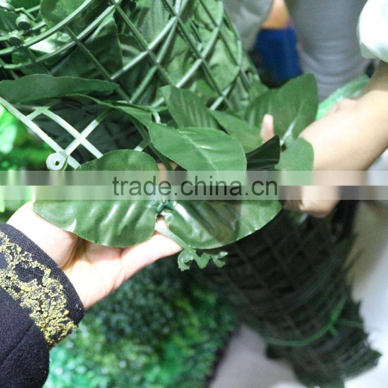 factory direct garden decoration plastic artificial leaf fence