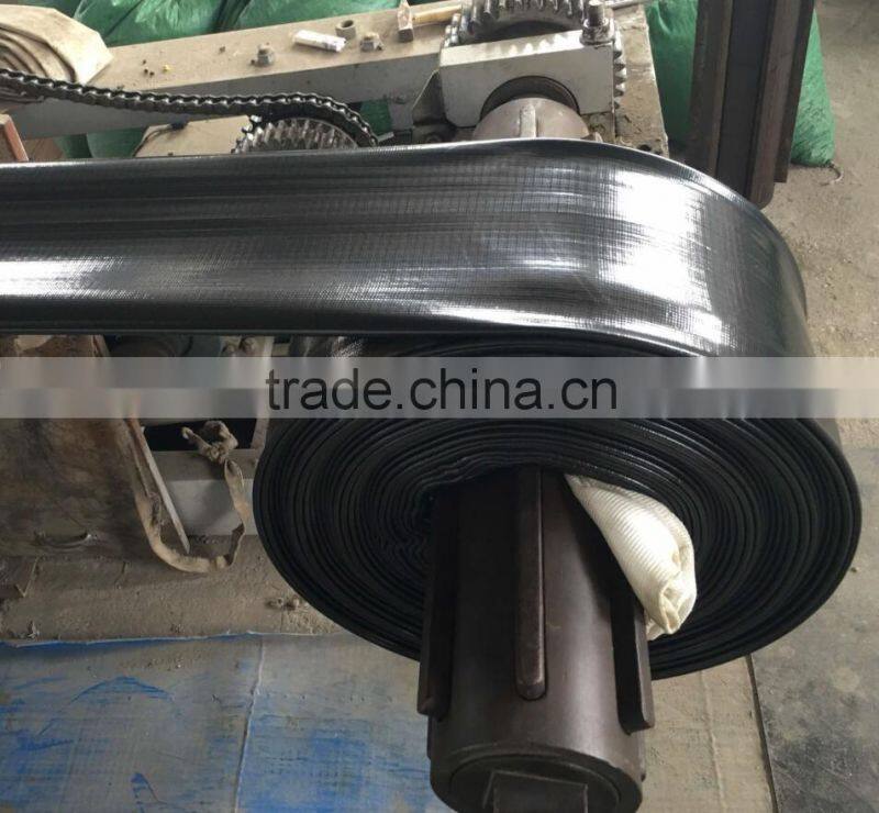 Tpu Layflat flexible Hose 4'' 6'' 8'' 10'' and 12'' 200psi with V couplings and PVC layflat hose factory