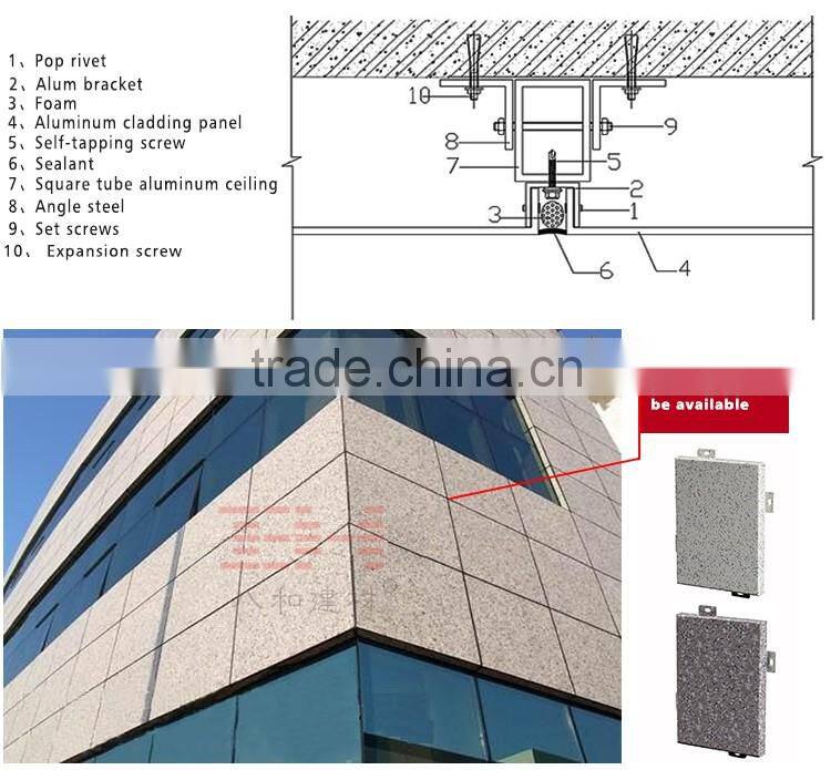 Decorative marble grain aluminum panel exterior wall cladding designs