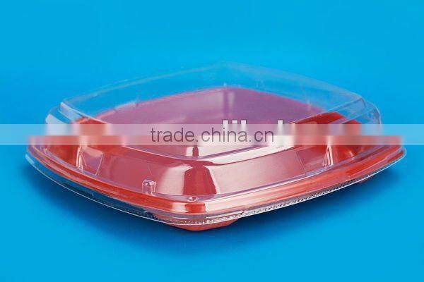 SM1-3123Red Printing Disposable Plastic Tray Blister