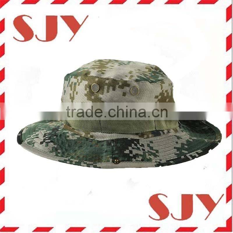 Military Jungle Large Brimmed Sun UV Protection Bucket Cap