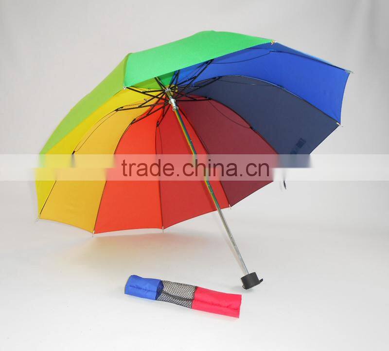 10 ribs high quality rainbow folding umbrellas
