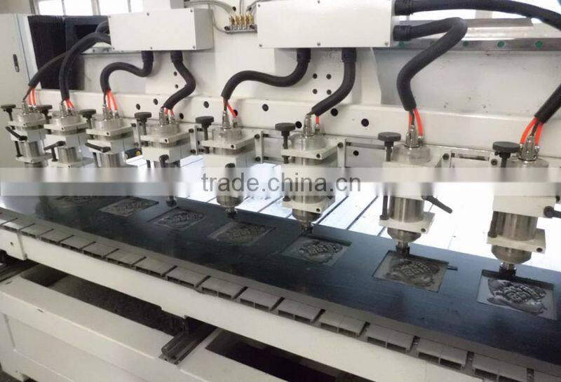 multi spindles3D engraving table legs and stair handrail buddha 4 axis rotary wood carving cnc router cylinder engraving machine