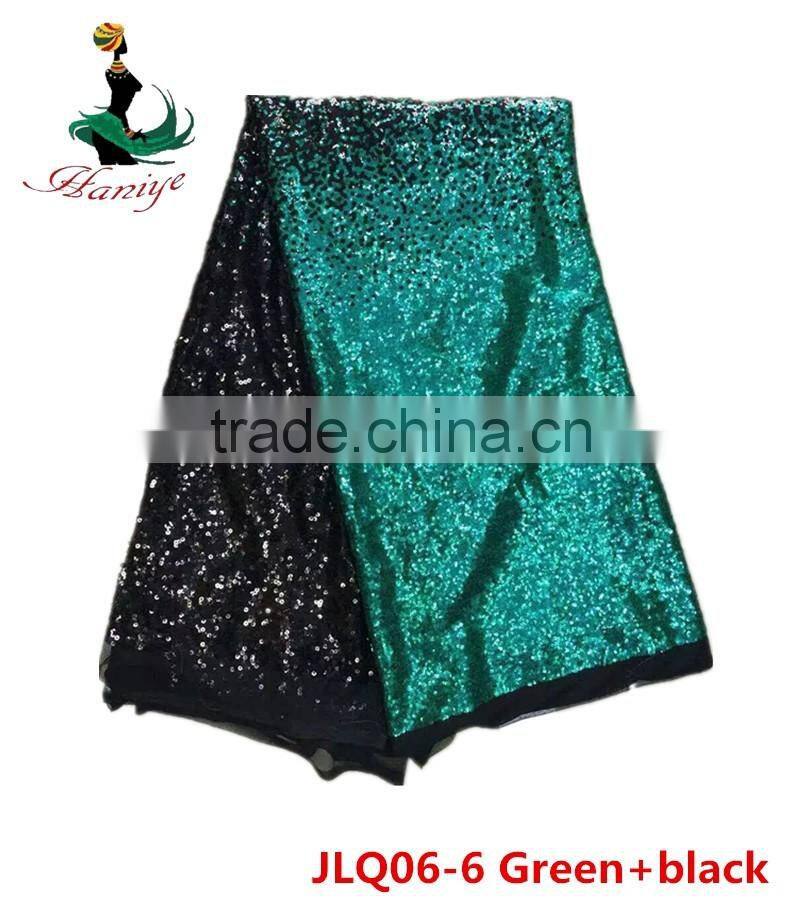 Haniye JLQ06-1/2016 Shining embroidery french tulle lace / laces fabric nigerian african style with sequins