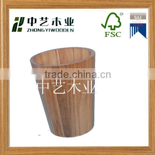 Column two metal bands wooden Firkin Sugar or Mincemeat Bucket