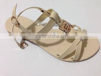2015 fancy new design fashion flat summer sandal for women