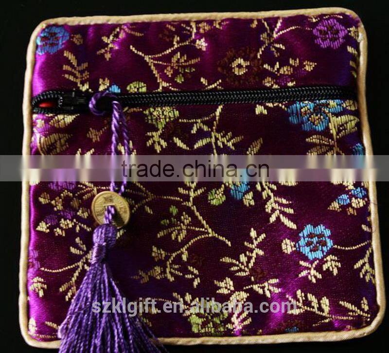 Professional chinese silk coin purse with CE certificate