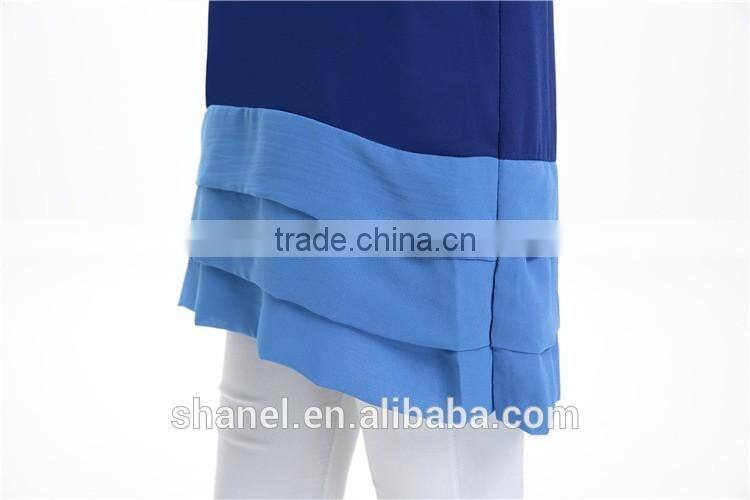 latest design muslim women long tops blouse islamic clothing Malaysia chiffon tops