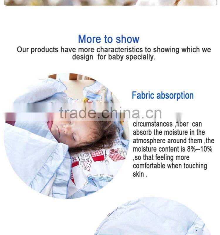 100% cotton Infant Kindergarten anti kicking sleeping bag quilt for four seasons detachable and washable pink teddy bear