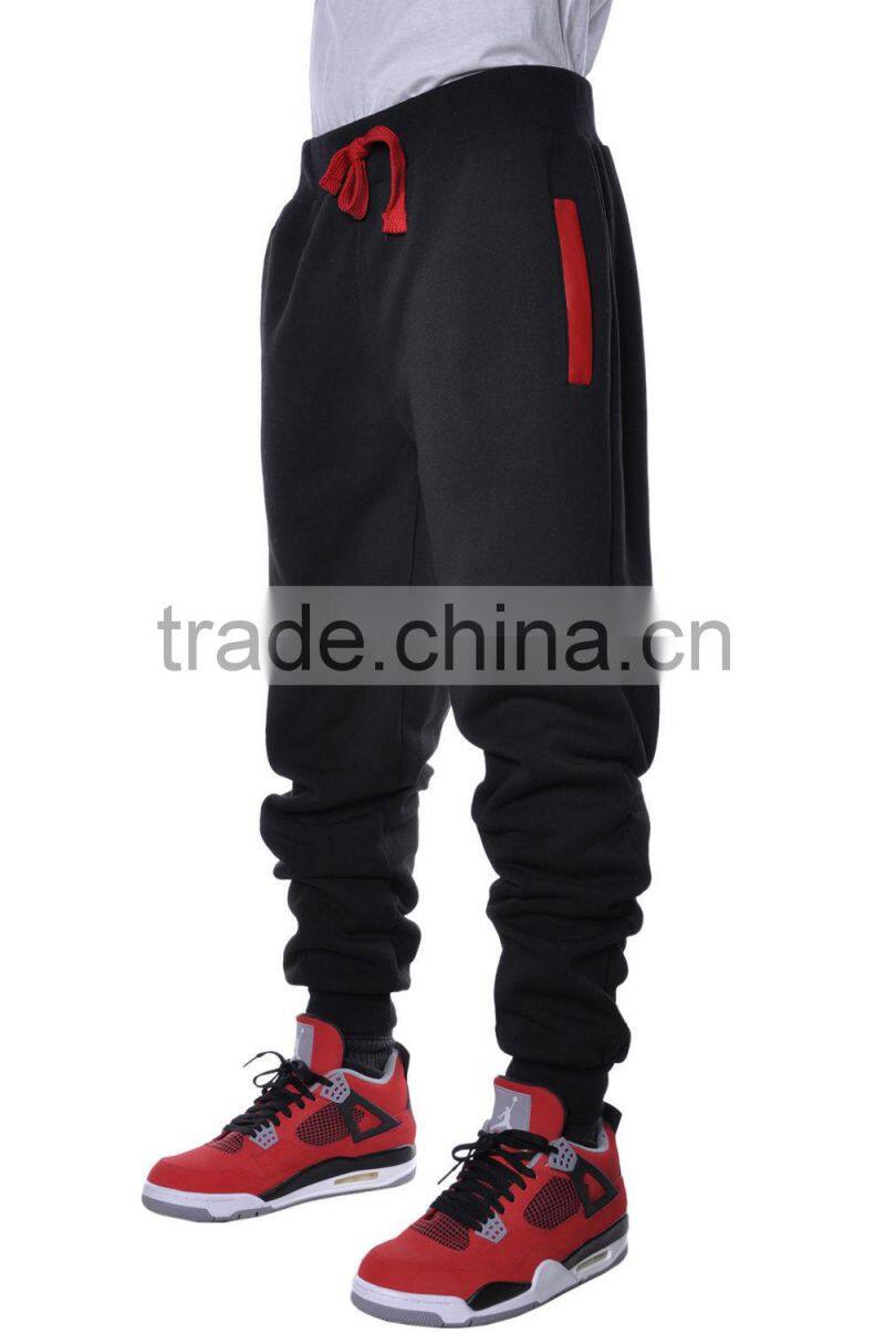 Black Leather Dance Baggy Harem Fleece Plus Size Jogger Pants