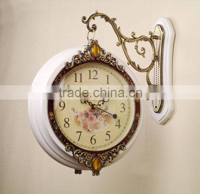 Modern Design White Wood Frame Wall Clock For Home Decoration