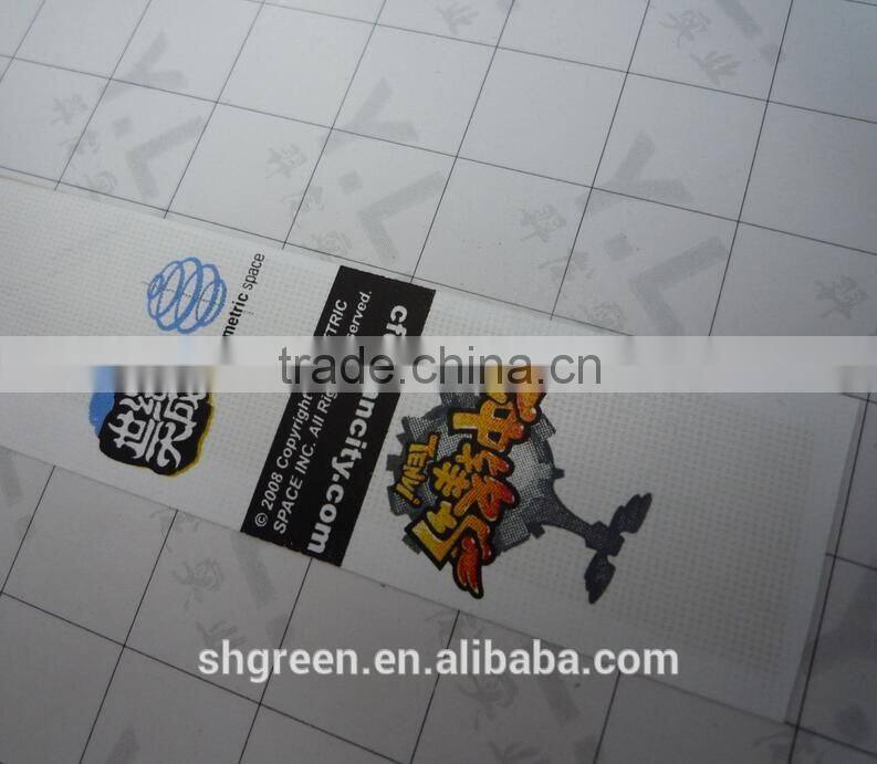 Fashion collection trousers taffeta printed labels